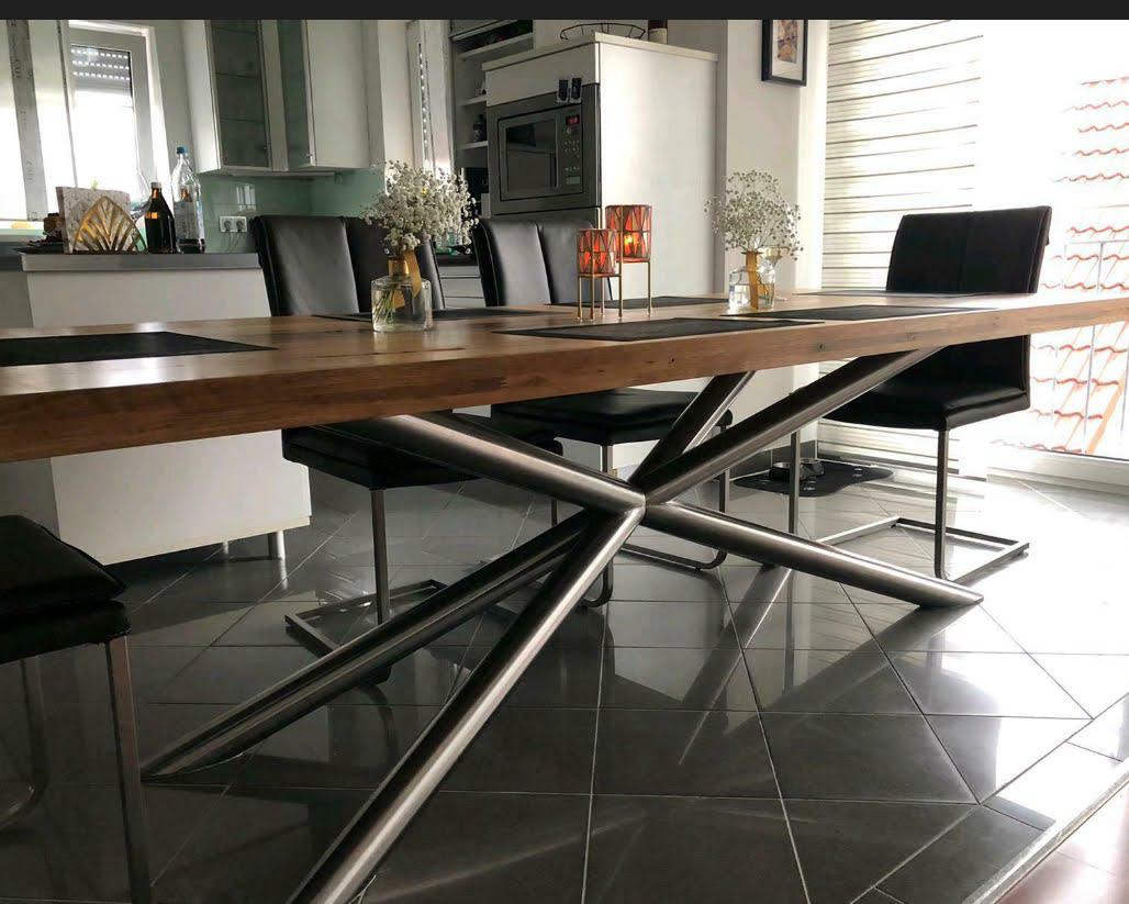 Spider Stern Tischgestell Edelstahl handgefertigt – Werkraum Bayern